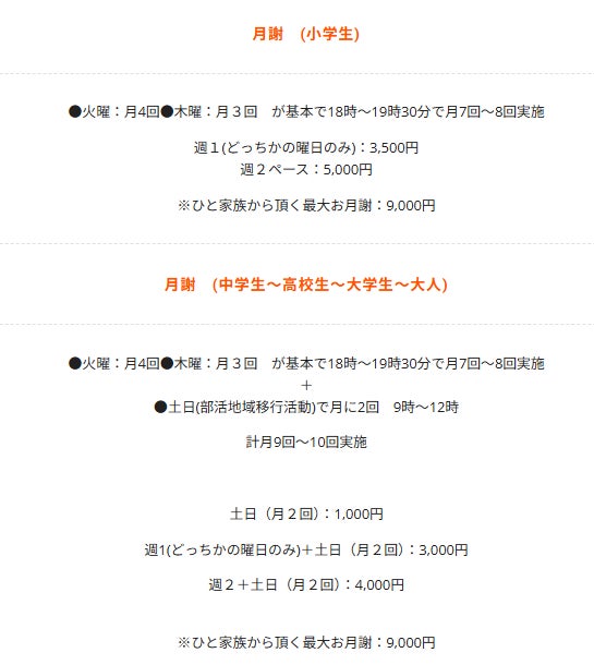 CLUB KEISYOUの料金制度の写真