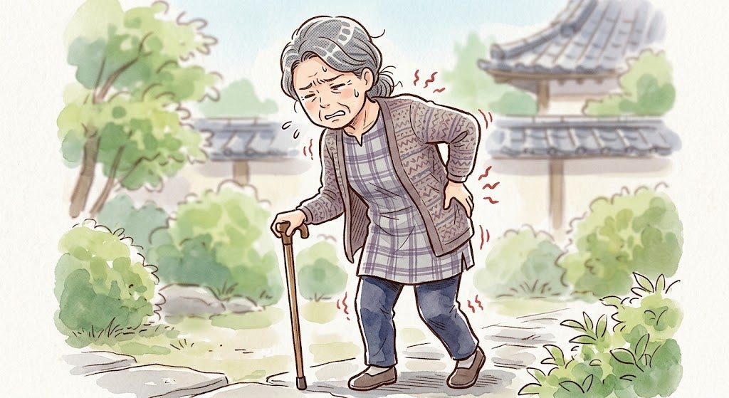 加齢による体の歪みの写真
