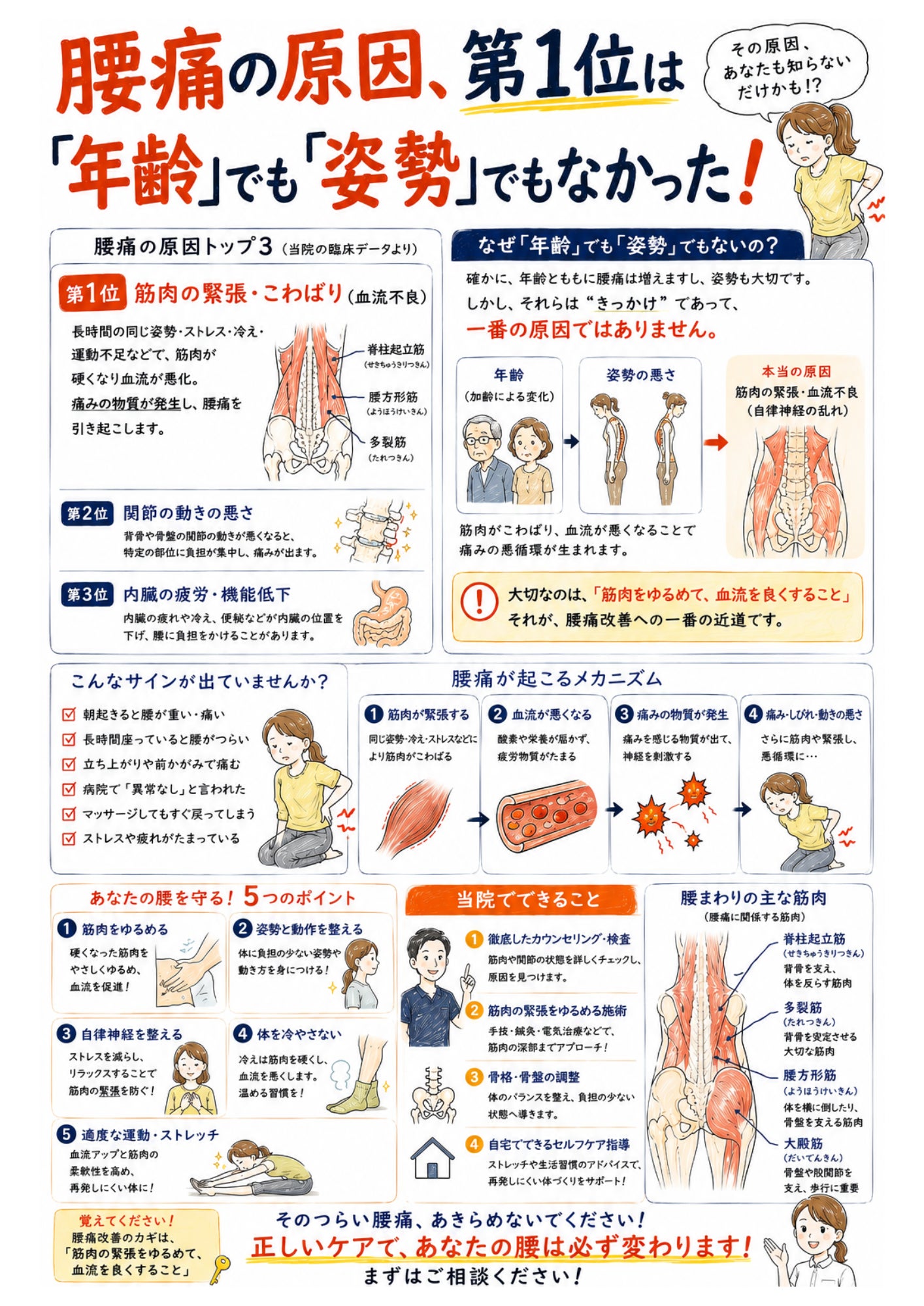 【腰痛の原因は年齢や姿勢だけじゃない】の写真