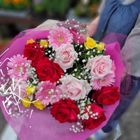 花国湘南台店の笑顔いっぱいの花束の写真