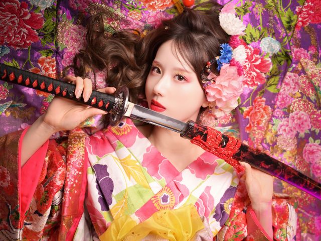 スタジオRectの★早割★【京都・花魁変身体験】花魁スタジオ柚桜～yusakura～｜女性に人気＊花魁衣装＆花魁メイクで華やか撮影　女性におすすめの写真