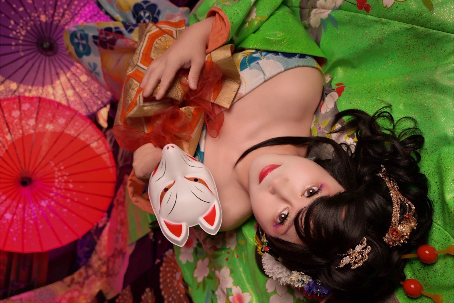 スタジオRectの【京都・花魁変身体験】花魁スタジオ柚桜～yusakura～｜男性に人気＊女装花魁プラン＊花魁衣装＆花魁メイクで華やか撮影＊男性におすすめの写真