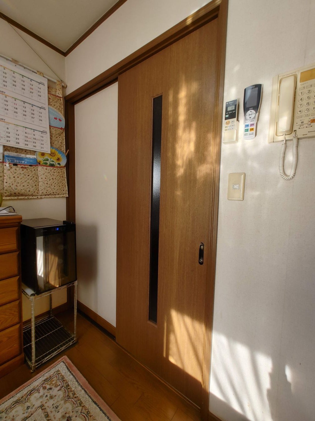 重い12桝ラス引戸を1枚ガラス引戸へ交換！の写真