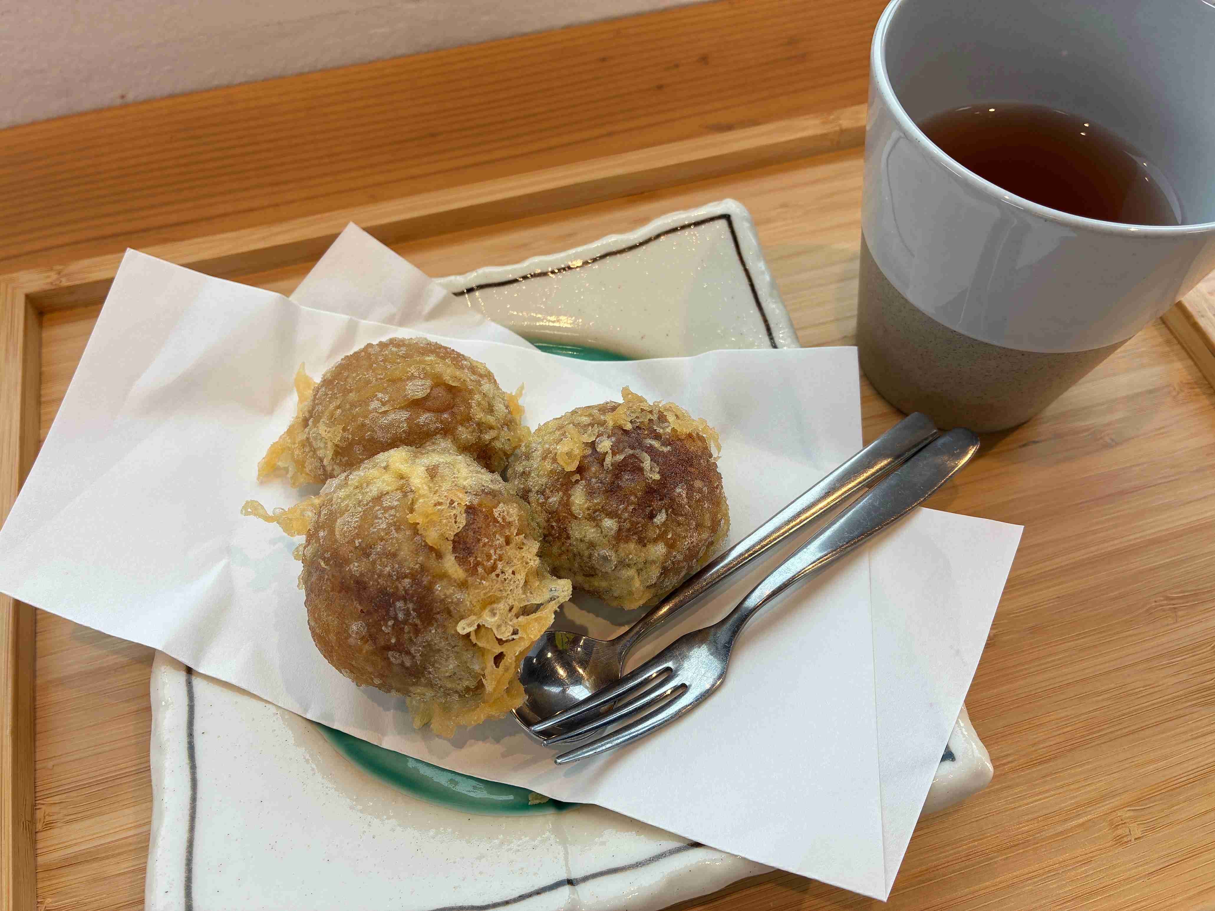 お食事処　いち膳のてんぷらまんじゅうセットの写真