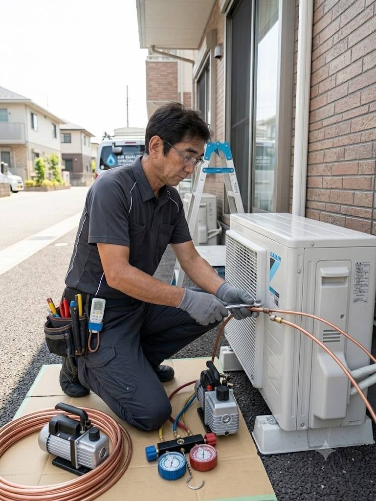 エアコン工事 名古屋のルームエアコン工事　料金表（追加工事一覧）の写真