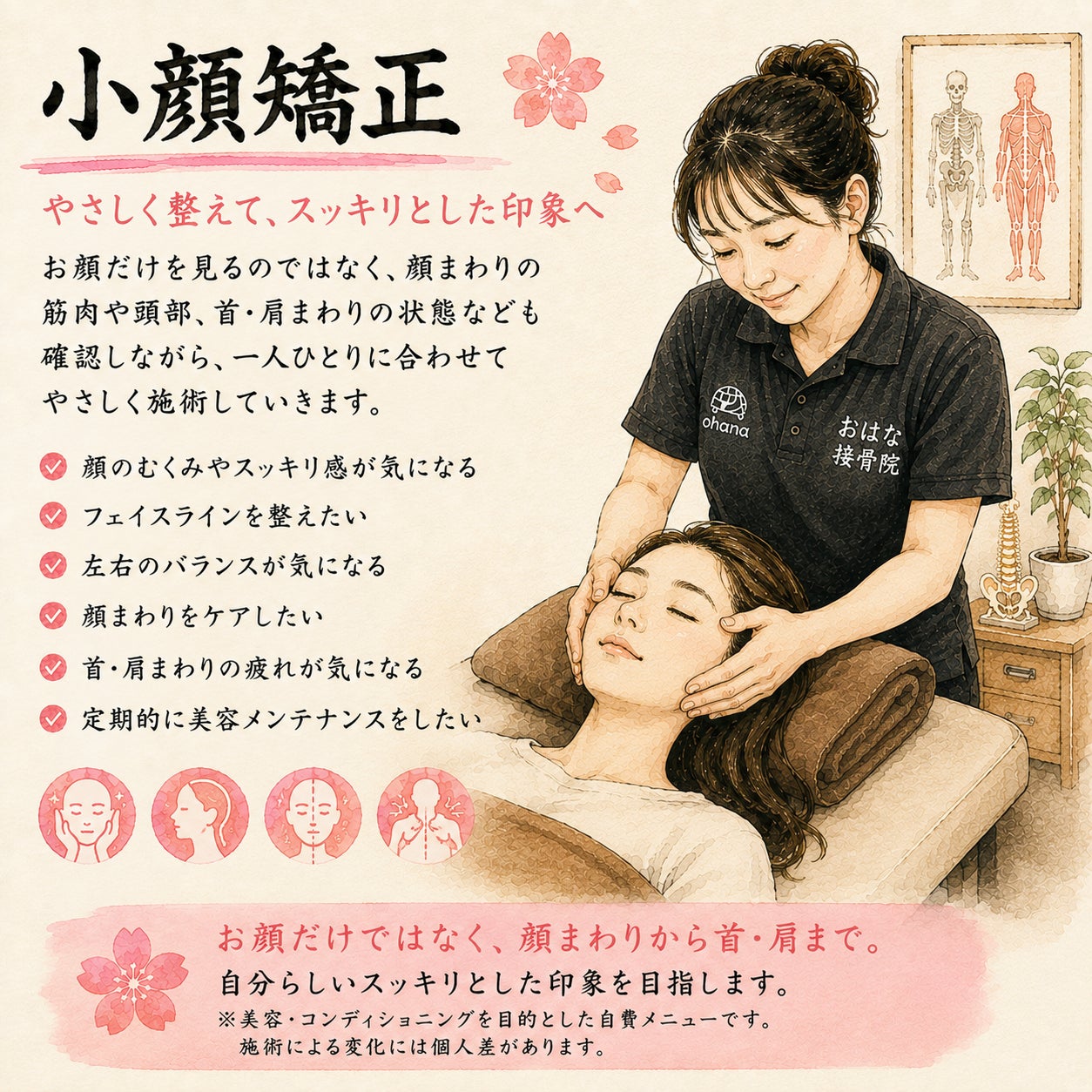 おはな接骨院整体院の小顔矯正の写真