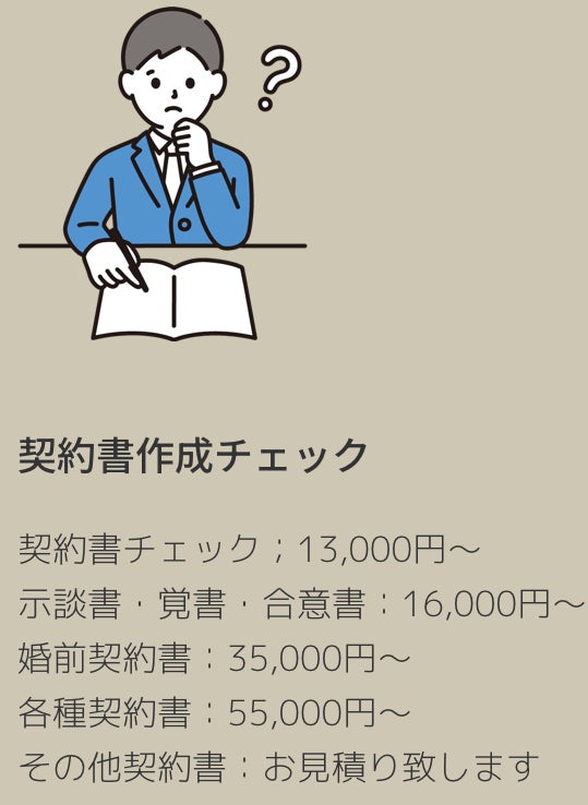 那覇行政書士事務所の各種　契約書作成及びチェックの写真