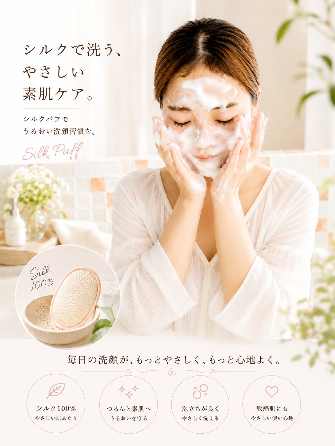 シャルマンのMAYUBI シルクパフの写真