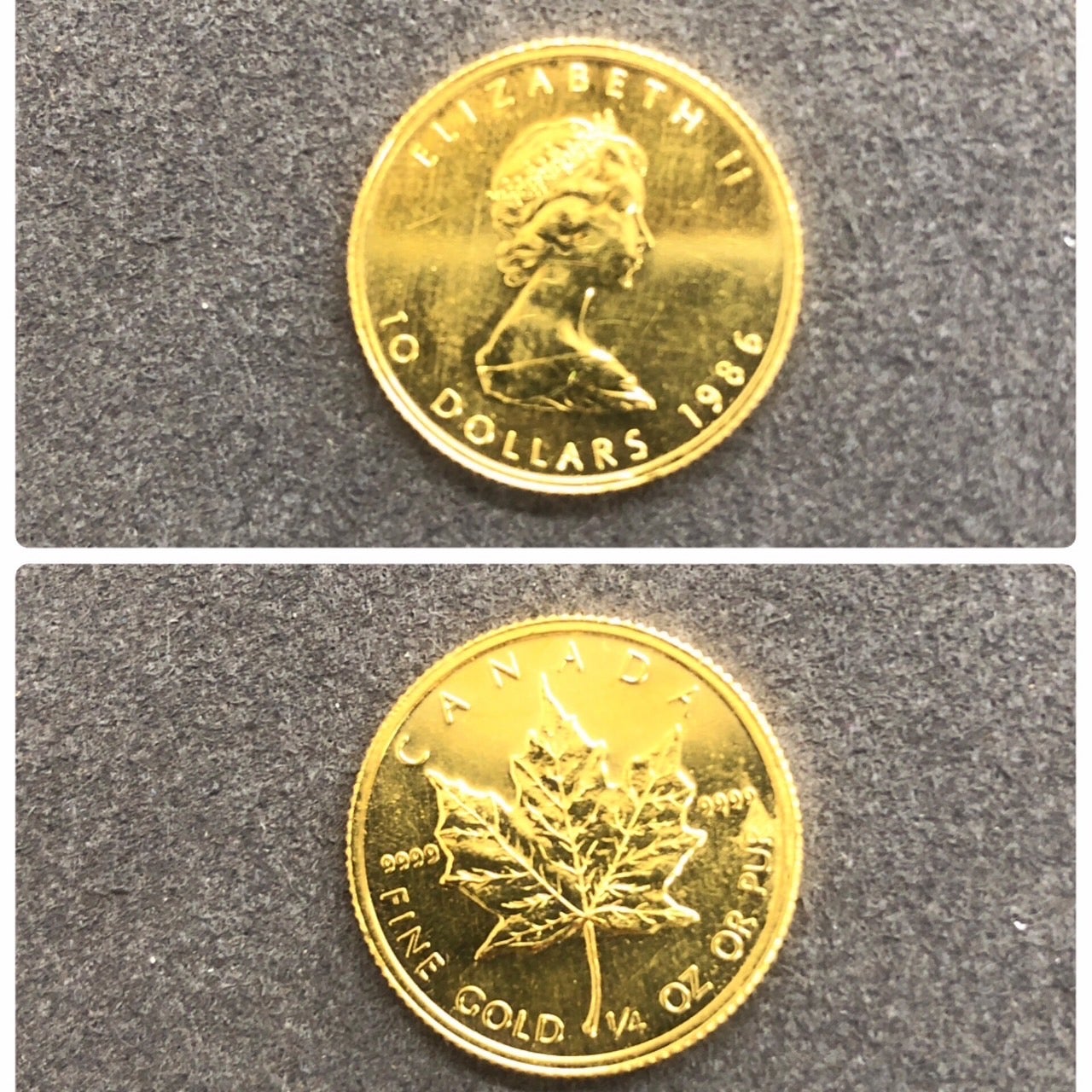 枚方市からお越しのお客様よりカナダ　メープルリーフ金貨をお買い取りさせて頂きました。の写真