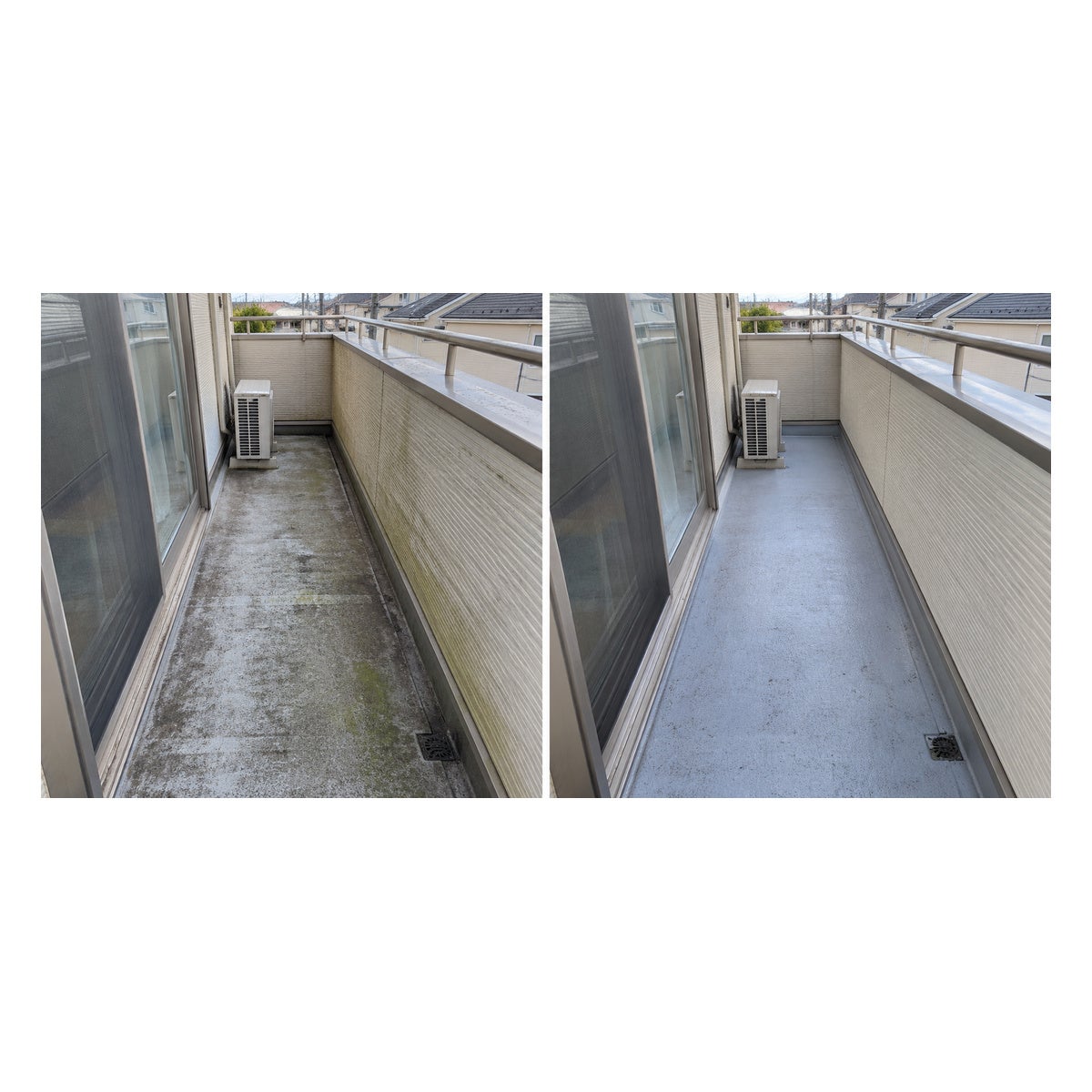 シバクリーンのベランダ洗浄の写真