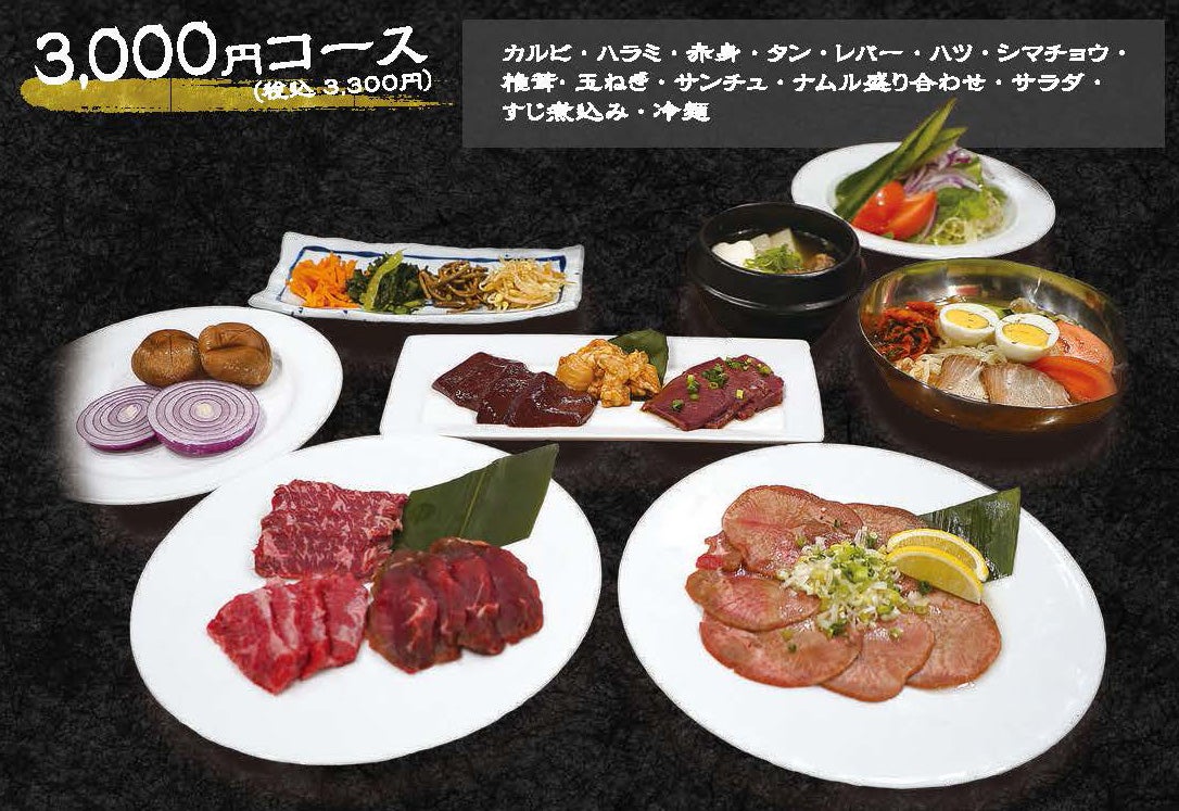 焼肉酒家 みず城の3,000円コースの写真
