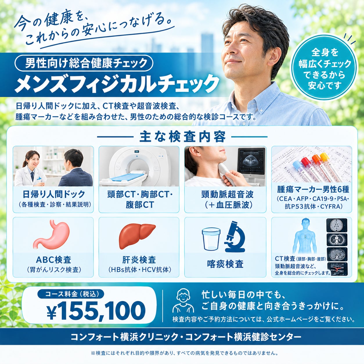 男性向け人間ドック「メンズフィジカルドック」のご案内の写真