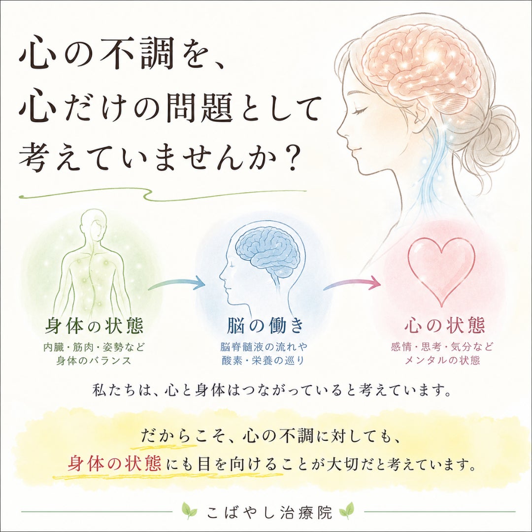 心と身体を一緒に考える、こばやし治療院の施術の写真