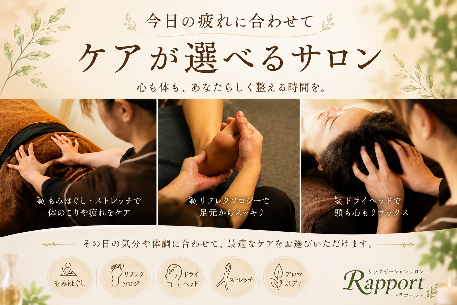 本日はどんな疲れにお困りですか？の写真