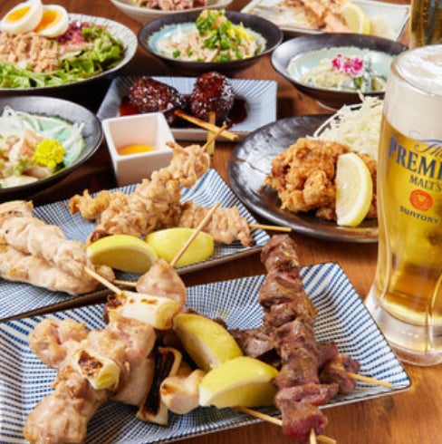 トリサカナ 梅田店の＊超お得＊＜焼き鳥/一品料理が食べ放題！アルコールも飲み放題★＞全116品 3480円※金曜、土曜、祝前日、繁忙期の18:30〜21:00は+500円※12月の料金はコース内容に記載 の写真