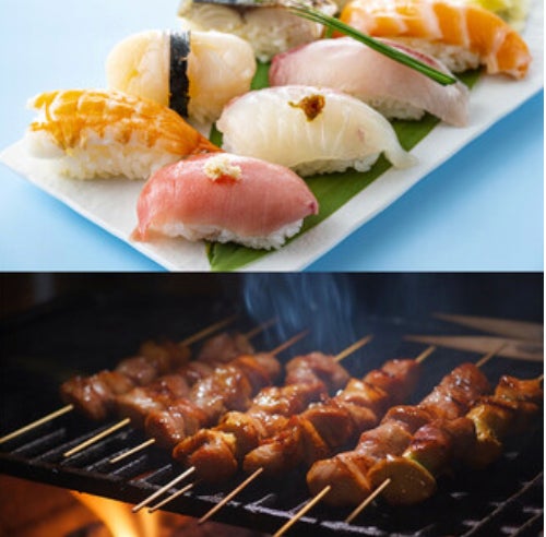 トリサカナ 梅田店の＜超お得☆一部の焼き鳥・寿司が食べ放題アルコール類も飲み放題！＞全112品☆ 4,980円 (週末、祝前日、繁忙期の18:30〜21:00は+500円)の写真