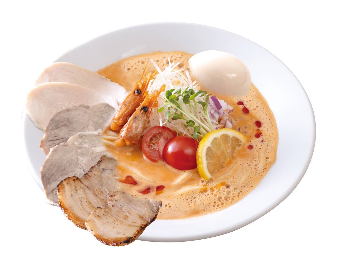 一龍ラーメンハウスの鶏白湯エビスペシャルの写真