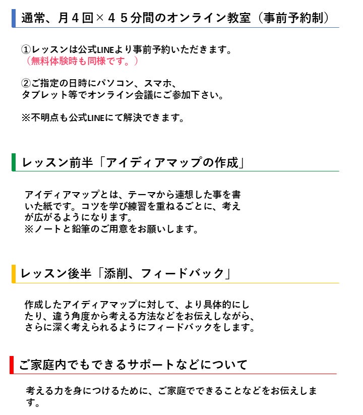 子ども教室「アイディアクエスト」の考える力を成長させるオンラインレッスンの写真