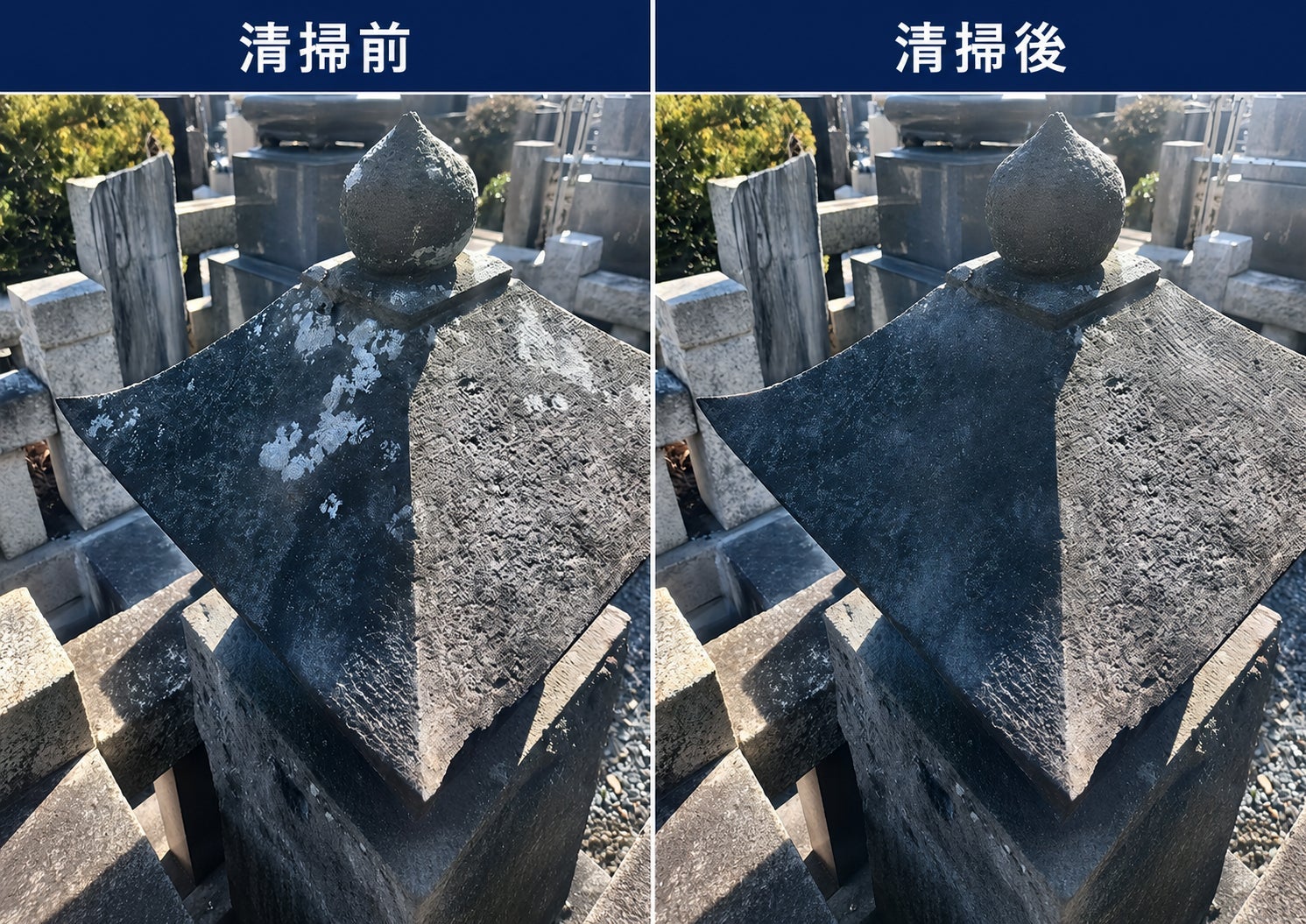 横浜清苑サポートのお墓参り代行／定期管理プランの写真