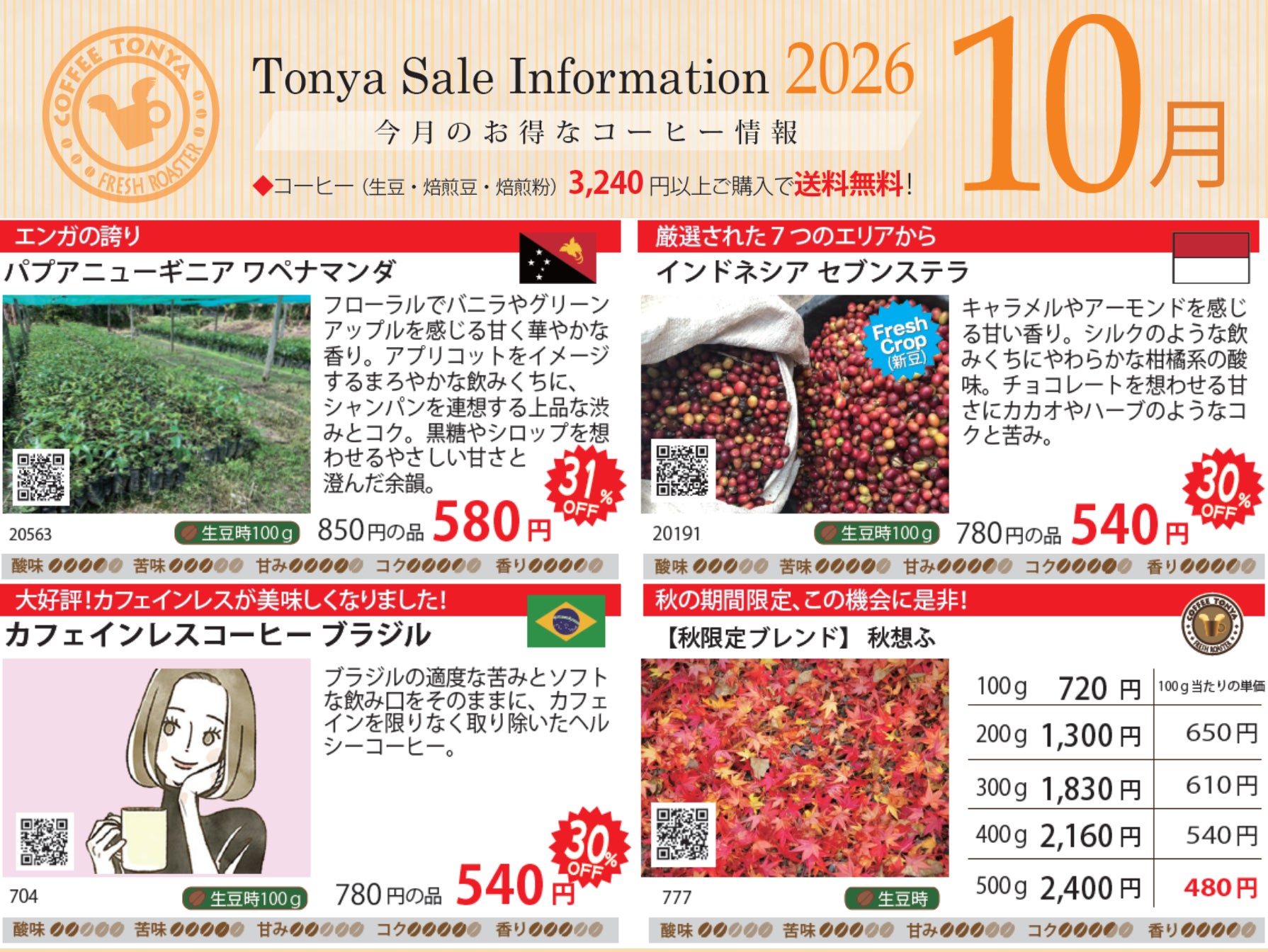 2026年10月のおすすめコーヒー2の写真