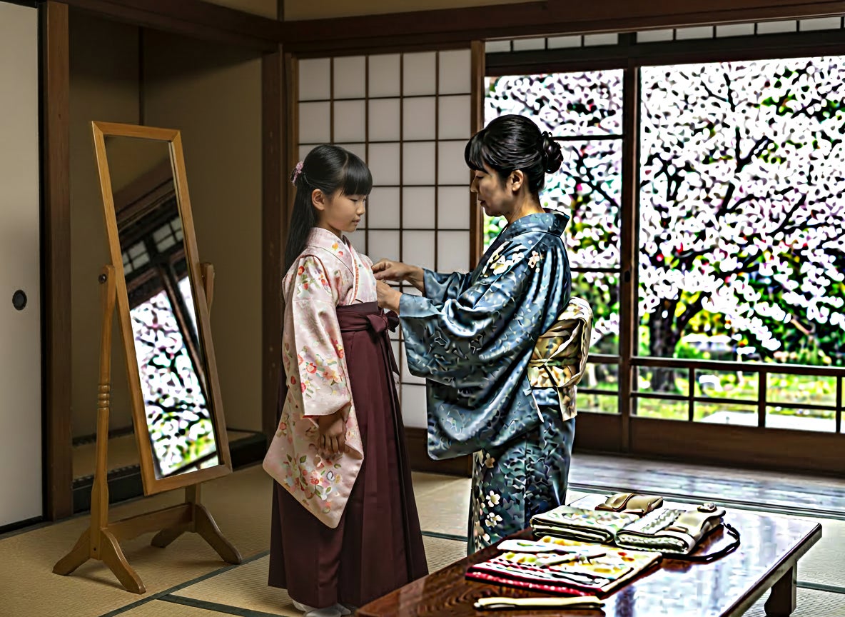 和ごころ瑞月の着付け(女の子袴)の写真