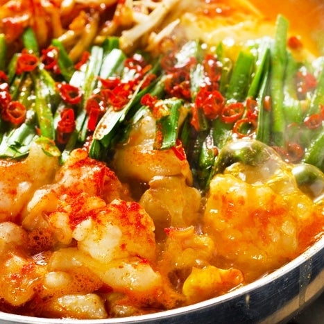 居酒屋　のびしろ食堂の【料理+飲み放題付きコース】韓国風チゲもつ鍋コース　全７品　4,500円の写真