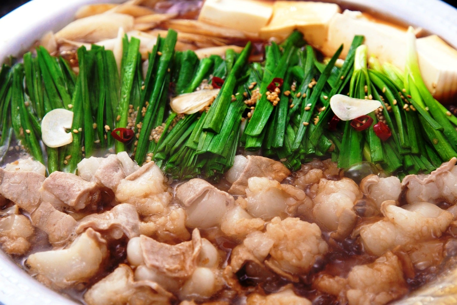 居酒屋　のびしろ食堂の和牛吟醸醤油もつ鍋　1人前の写真