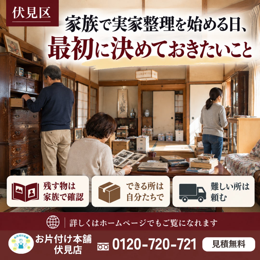 伏見区 　家族で実家整理を始める日、最初に決めておきたいこと の写真