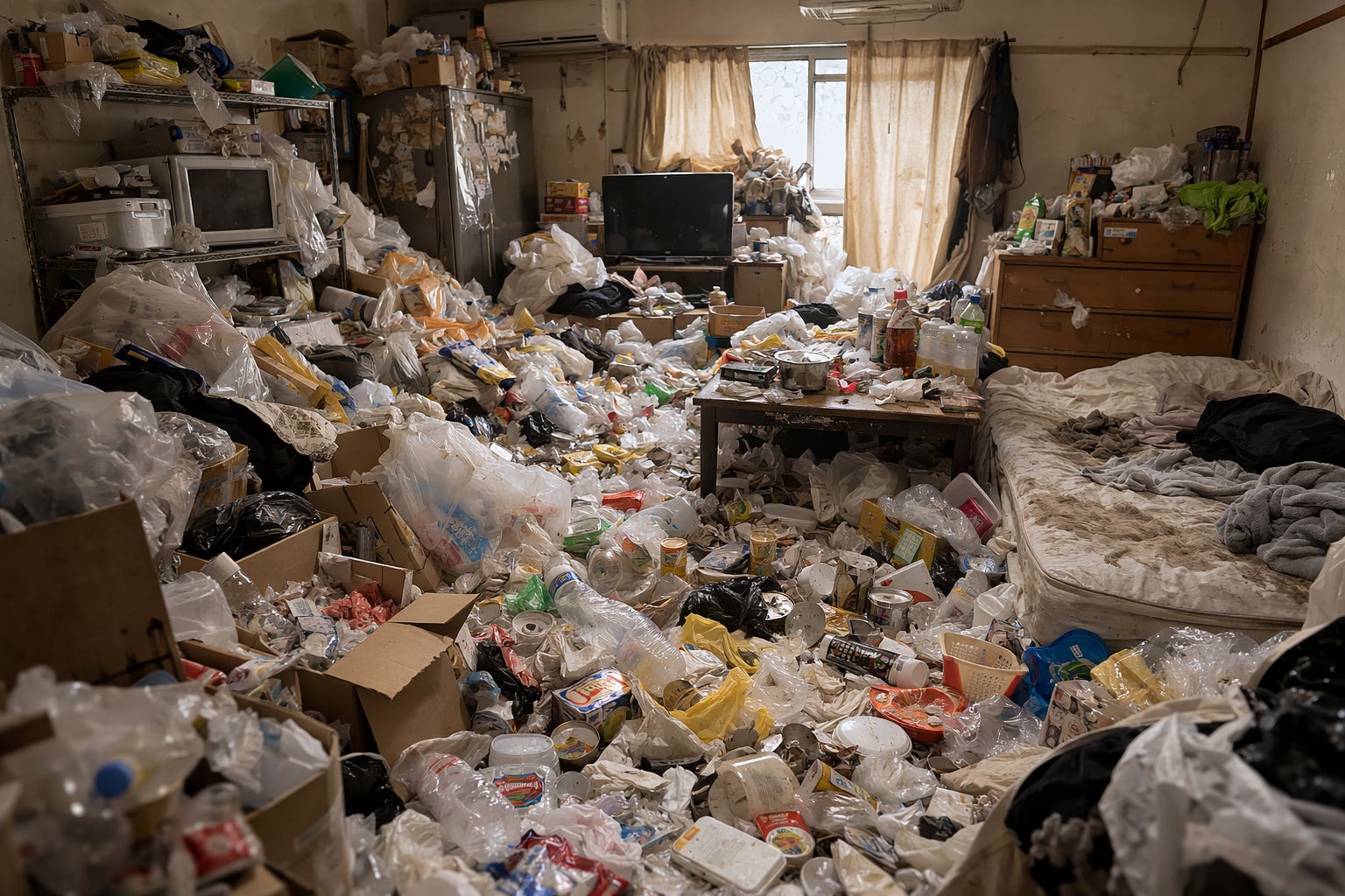 大量不用品の片付けの写真