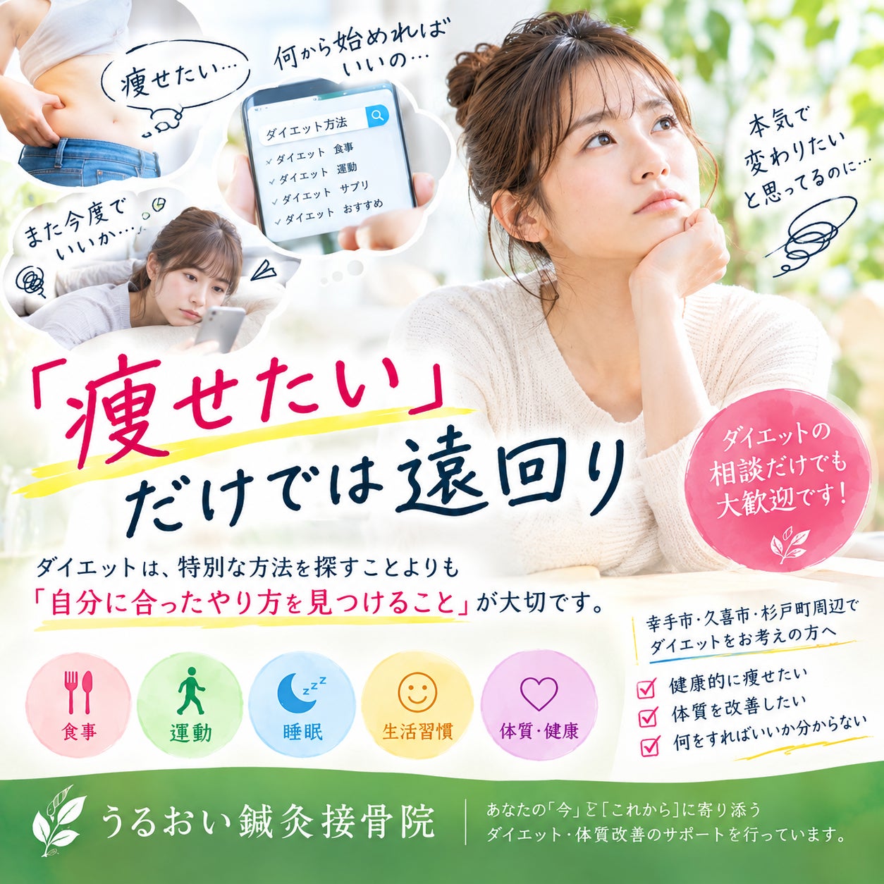 「痩せたい」だけでは遠回りの写真