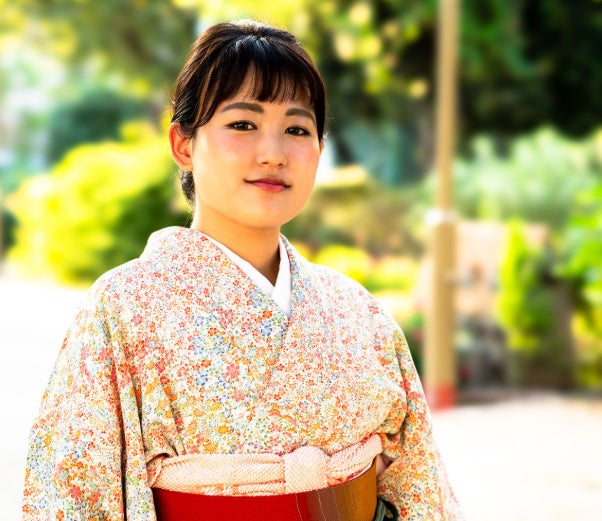 きもの着付け　花結教室の趣味として着物が一人で着られるコースの写真