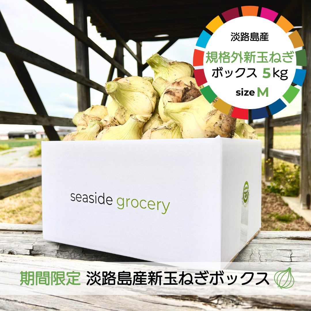 seaside groceryの【期間限定】淡路島産規格外新玉ねぎ約5kg - Mサイズ（約17～20個前後）の写真