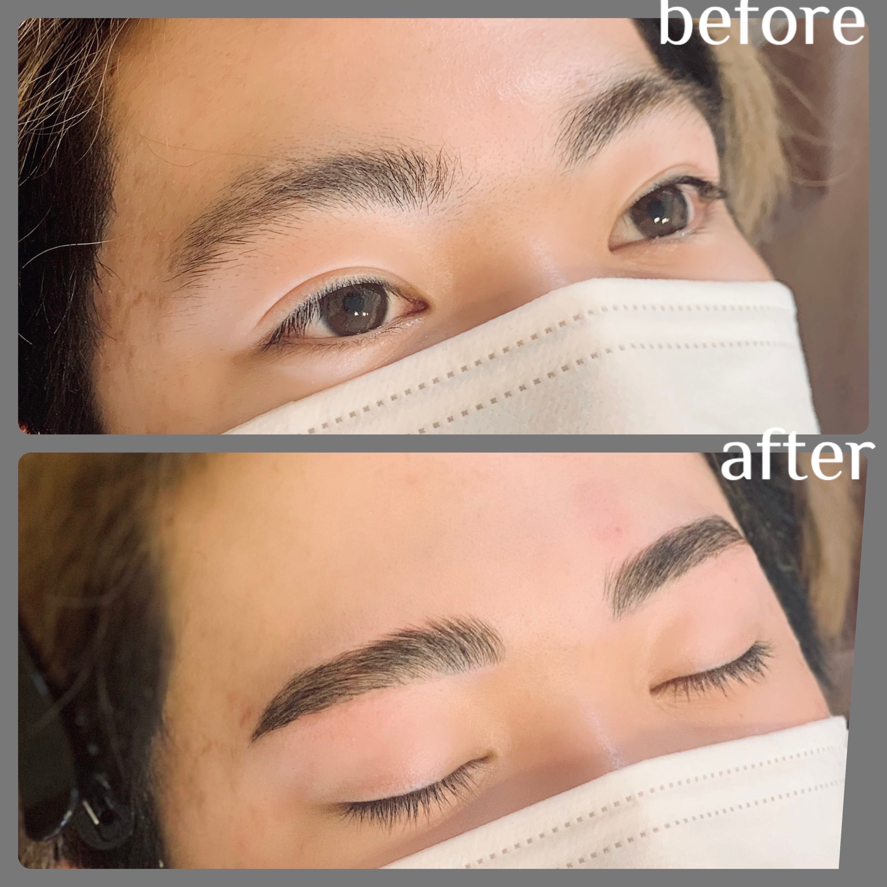 beauty salon smoo かほく店の【モニター様】HBL（ハリウッドブロウリフト）眉毛パーマ＋眉毛wax脱毛＋眉毛スタイリングの写真