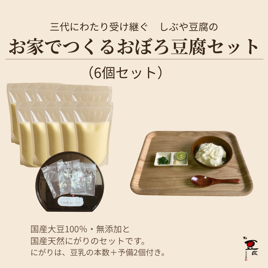 しぶや豆腐の《食品/豆腐・豆乳》お家でつくるおぼろ豆腐10個セット（オンラインショップ価格）の写真