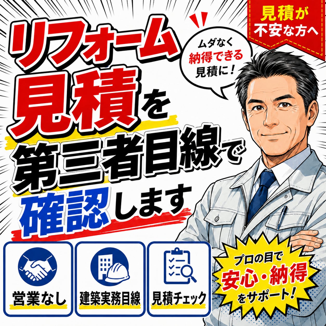 建築見積・火災保険修理の相談を受付中の写真