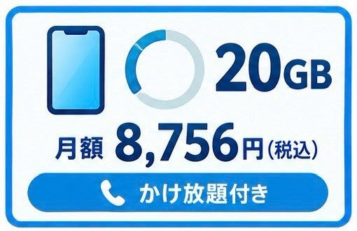 スカイセブンモバイル 久留米店の20GBプランの写真