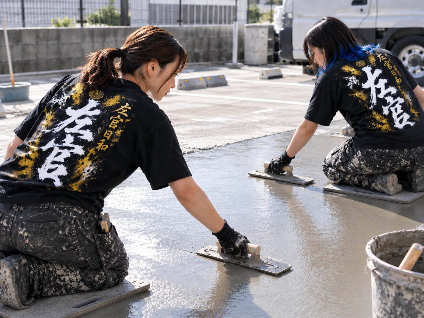 左官日和の土間、駐車場等のコンクリート施工の写真