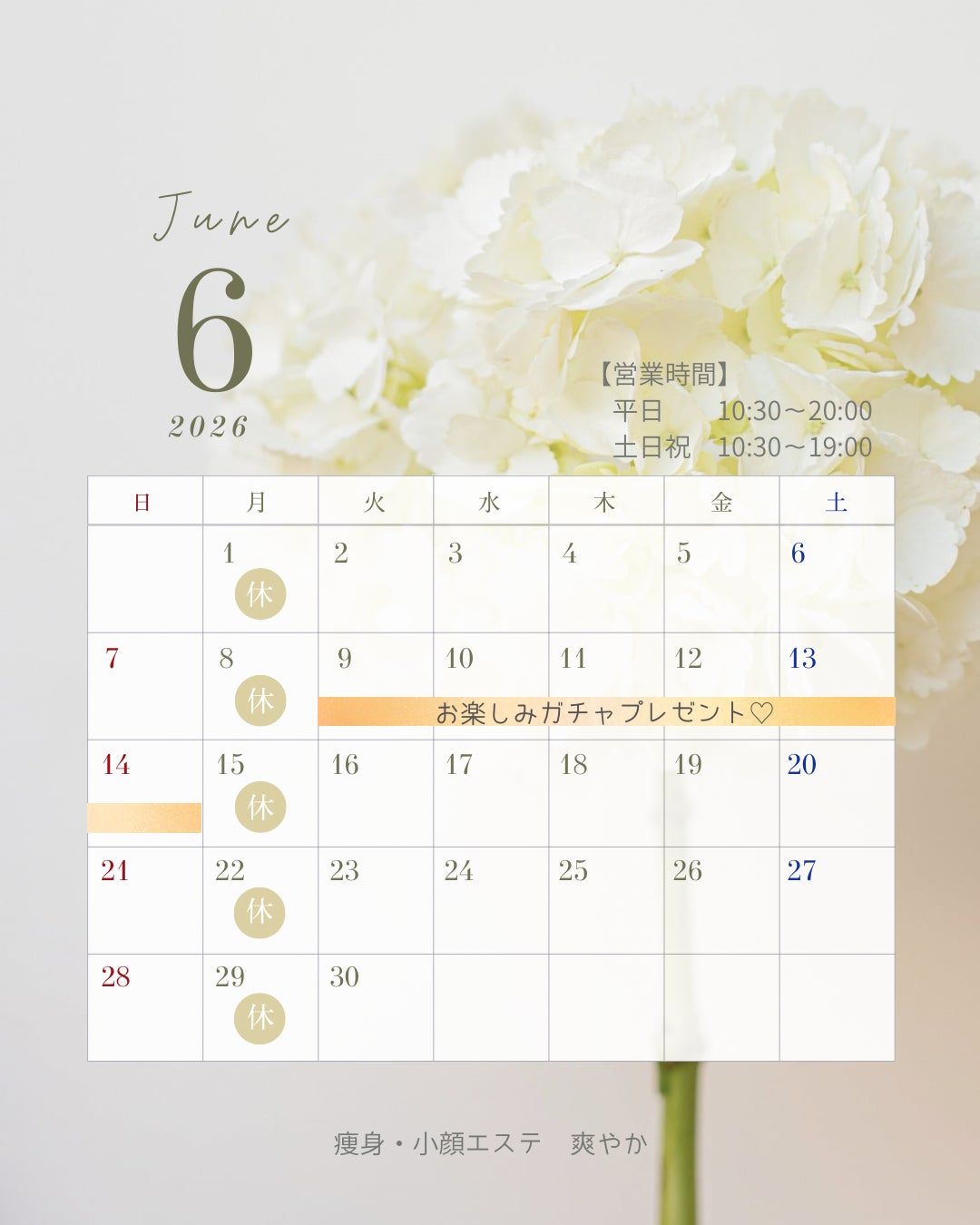【 爽やか刈谷店 6月 営業日のお知らせ🪻】の写真