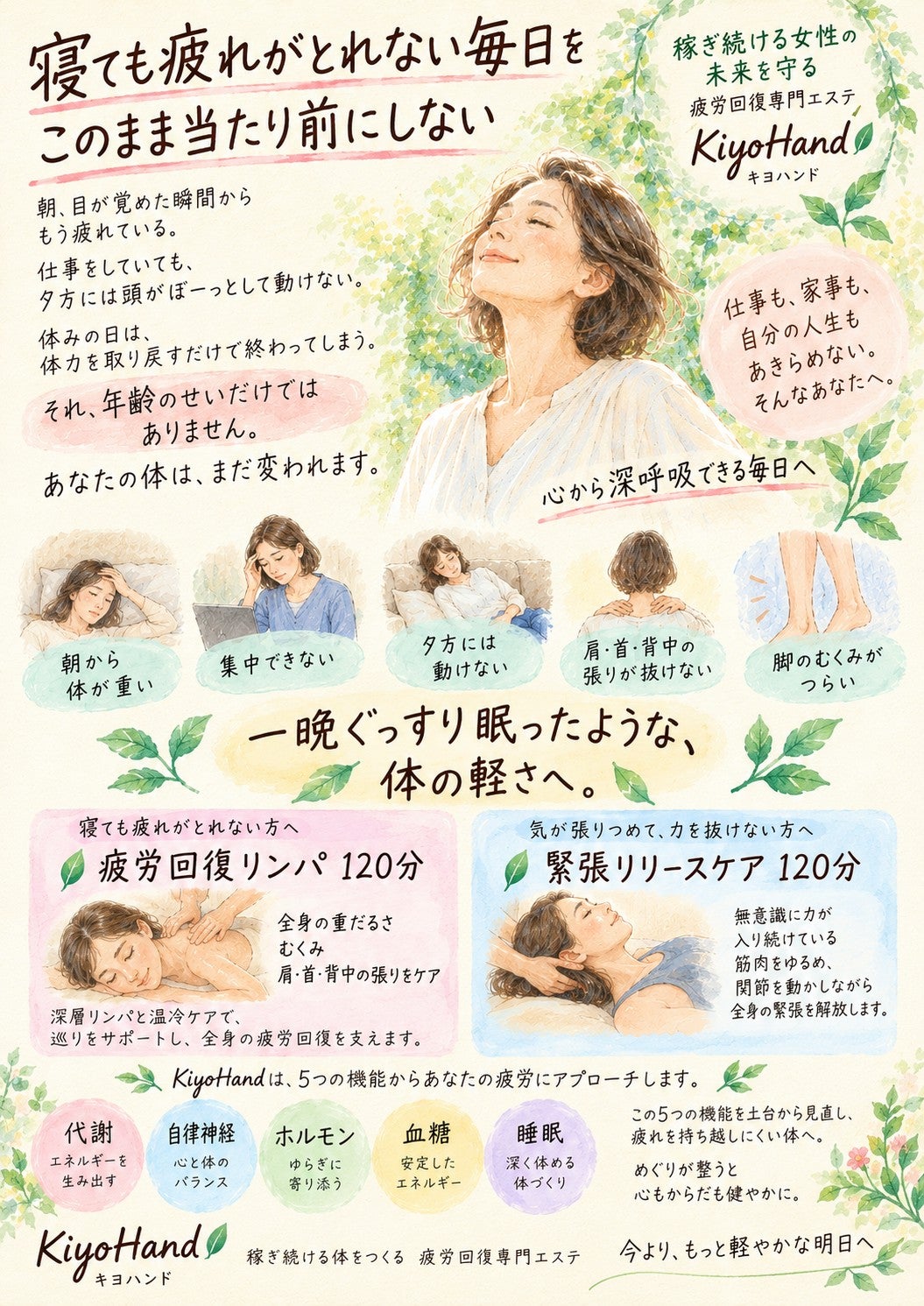 【寝ても疲れがとれない方へ】の写真