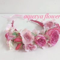 aquxya  flower ＆ jewelry１０丁目店  (プリザーブドフラワー・造花専門店)の花輪・花冠《　造花　》の写真