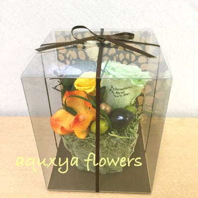 aquxya  flower ＆ jewelry１０丁目店  (プリザーブドフラワー・造花専門店)の＜プリザーブドフラワーのアレンジメント＞花びらにメッセージや画像などをプリントします♪の写真_2枚目