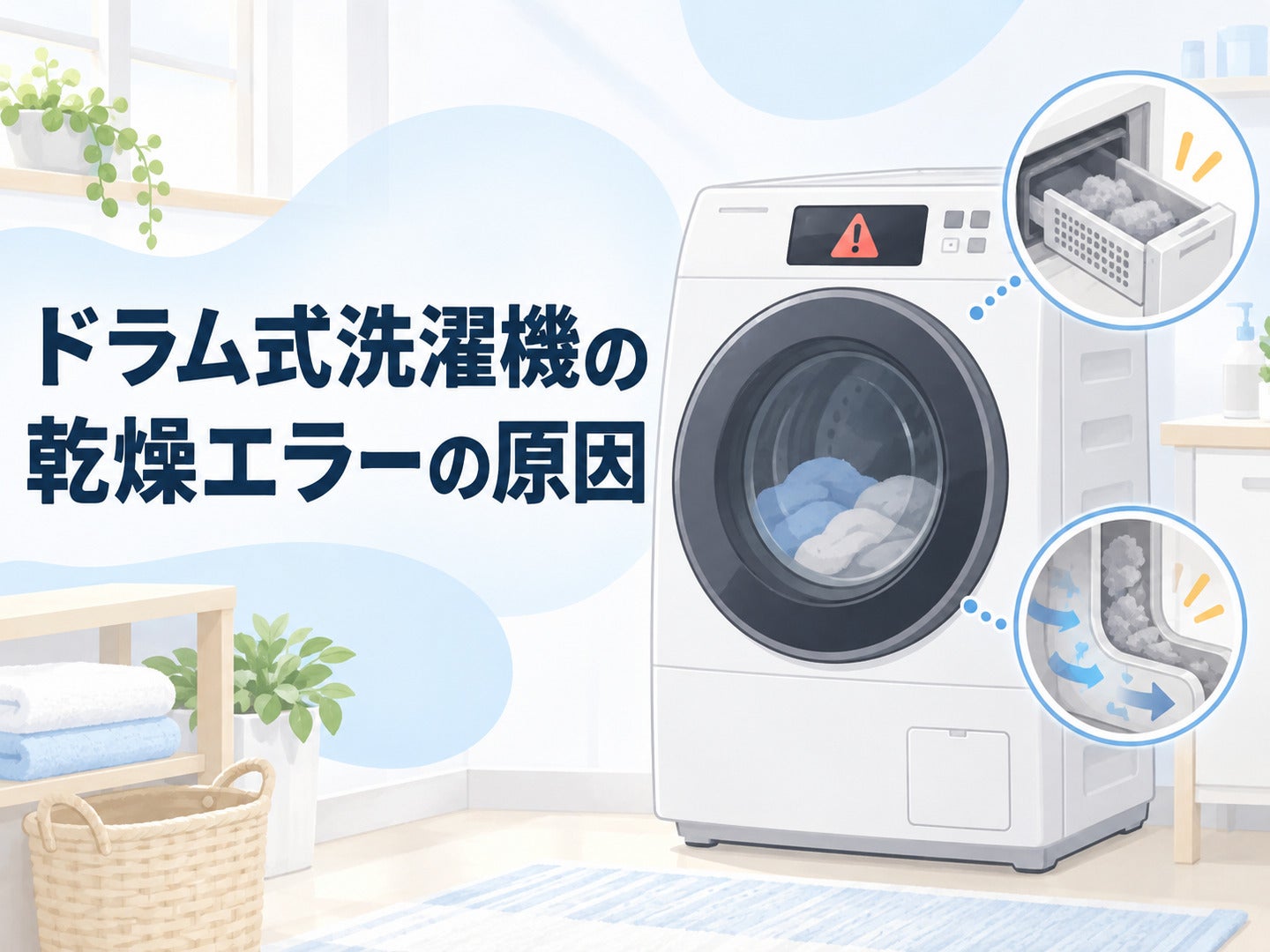 ドラム式洗濯機の乾燥エラーの原因についての写真