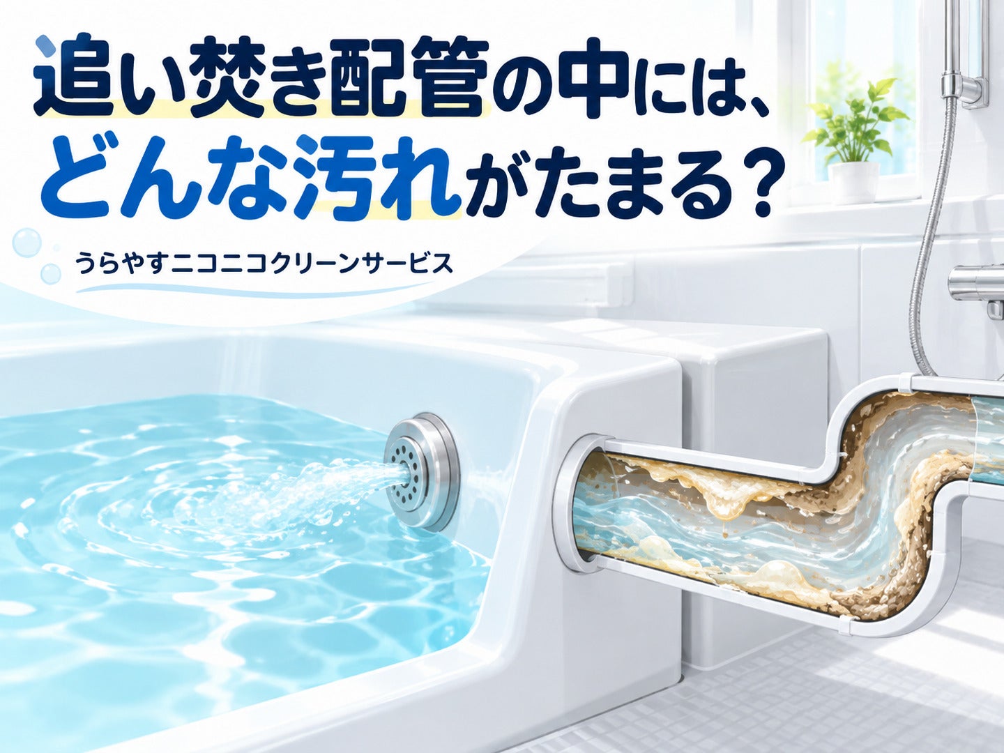追い焚き配管の中には、どんな汚れがたまる？の写真