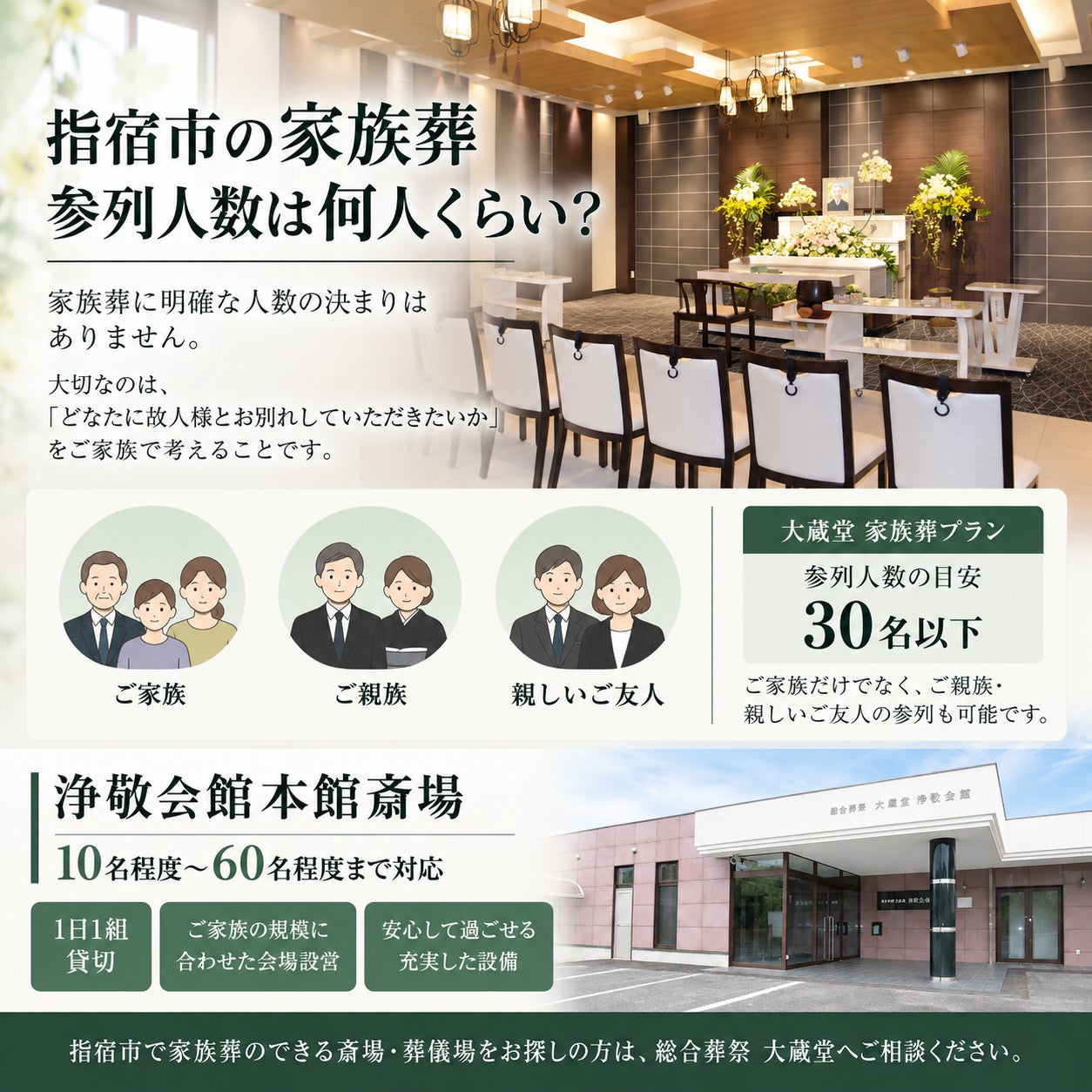 【指宿市の家族葬｜参列人数は何人くらい？】の写真