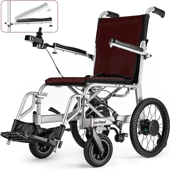 車いすのグリーンフィールドの超軽量電動車いす（総重量16.3㎏）折り畳み式　新車「モバイドエアー」の写真