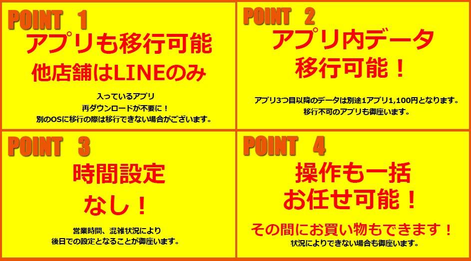 au/UQ mobile専売店 オレンジステーションラスパ白山のデータ移行サービスの写真