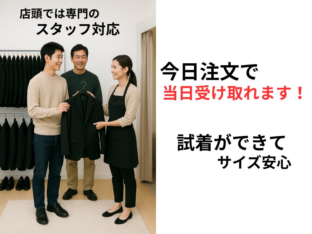 試着ができる安心感♪プロの目利きで「サイズ失敗」を防ぎますの写真