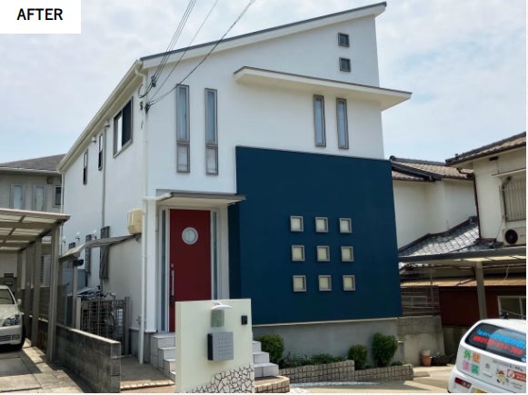 明石市東朝霧丘Y様　モルタル外壁塗装・スレート瓦屋根塗装工事の写真