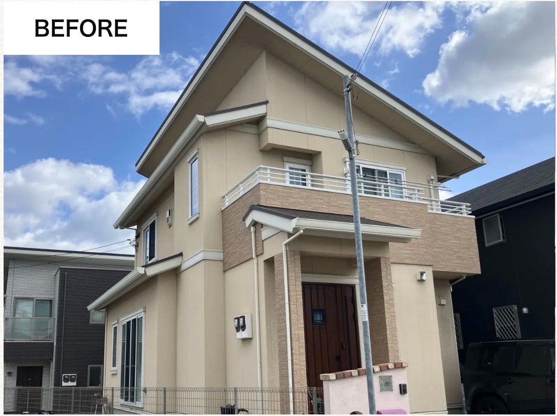 神戸市西区伊川谷町有瀬H様　リシン吹付一部サイディング外壁塗装・スレート瓦屋根塗装工事の写真
