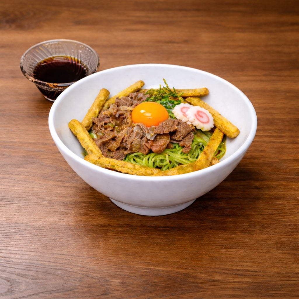 讃岐麺処どろがめの(並)肉ゴボウ唐揚げざるぶっかけの写真
